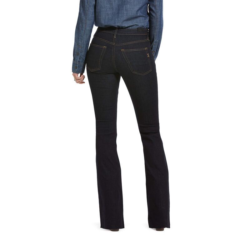 Ariat Western: Premium High Rise Flare Pantalones Vaqueros Mujer - Negras (ZDLAO0642)